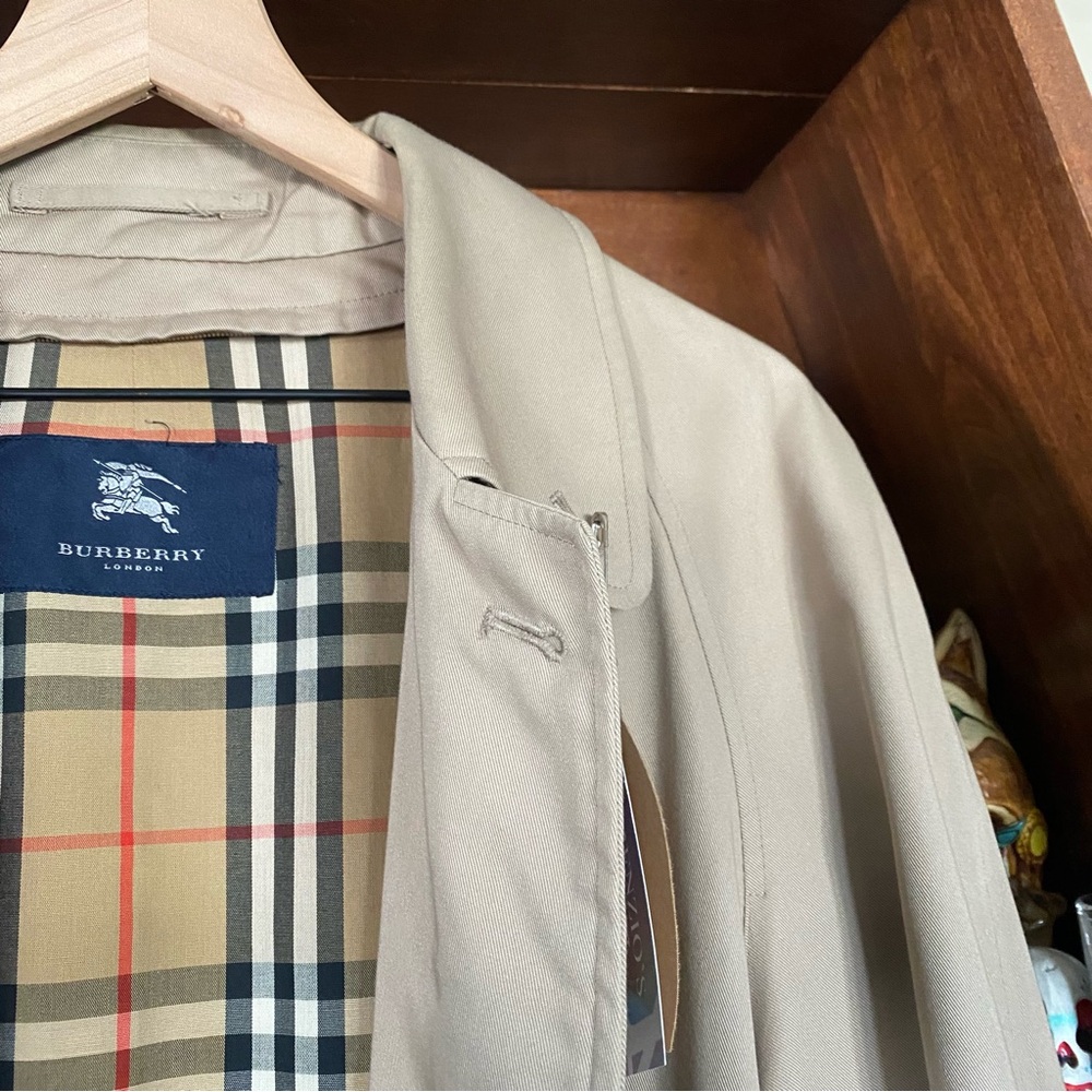 Vintage Burberry Rain Trench Coat Women’s Oversized Medium or Large Men’s Medium - Picture 1 of 16